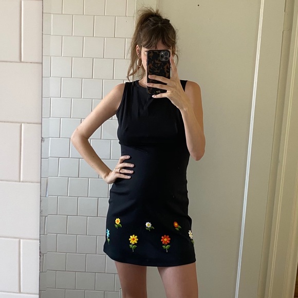 💔SOLD 💔 Vintage 90s Rampage black daisy dress - Picture 8 of 9